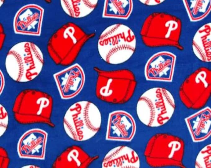 Philadelphia Phillies Licensed FLEECE fabric. See Description for actual measurements available. Officially Licensed