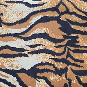 Tiger Print Cotton Fabric 100% Cotton
