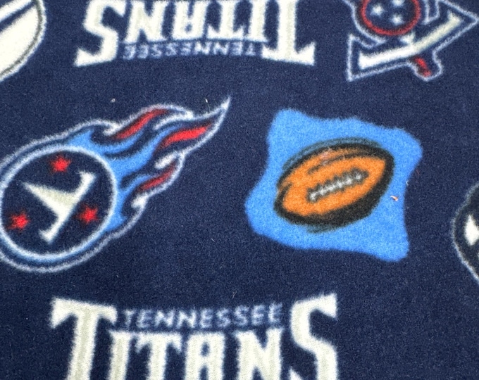 Tennessee Titans NFL Licensed FLEECE fabric. See Description for actual measurements available.