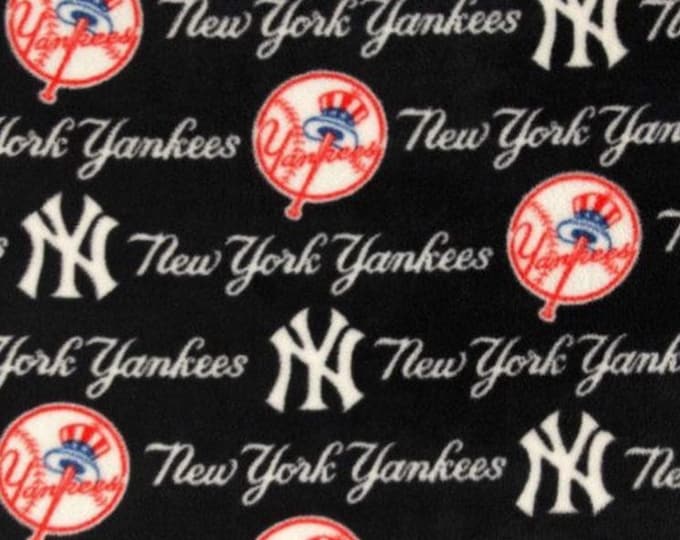 New York Yankees Licensed FLEECE fabric. See Description for actual measurements available. Officially Licensed