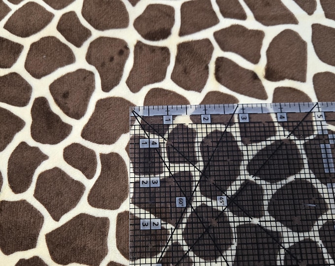 Giraffe Cuddle Butter/Brown Shannon Fabrics 2 yard single cut