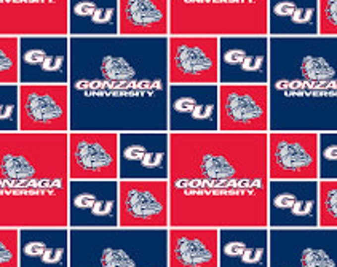 Gonzaga University block 100% Cotton