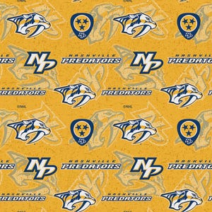 Nashville Predators NHL Fabric 100% Cotton Officially Licensed