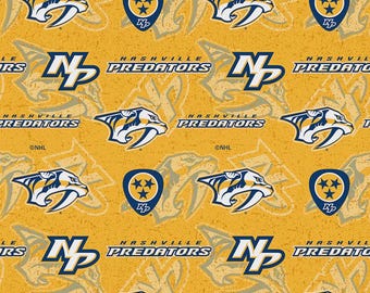 Nashville Predators NHL Fabric 100% Cotton Officially Licensed