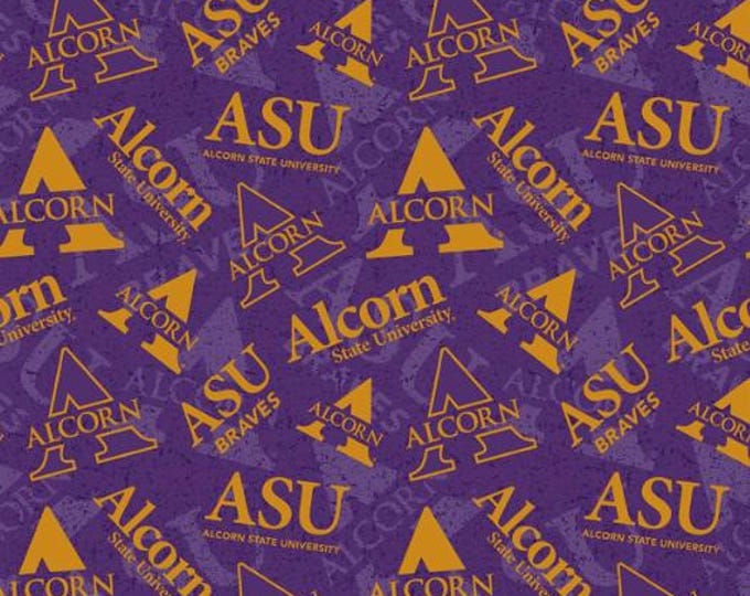 Alcorn State University Braves Fabric 100% Cotton Officially Licensed