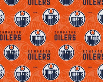 Edmonton Oilers NHL Fabric 100% Cotton Officially Licensed