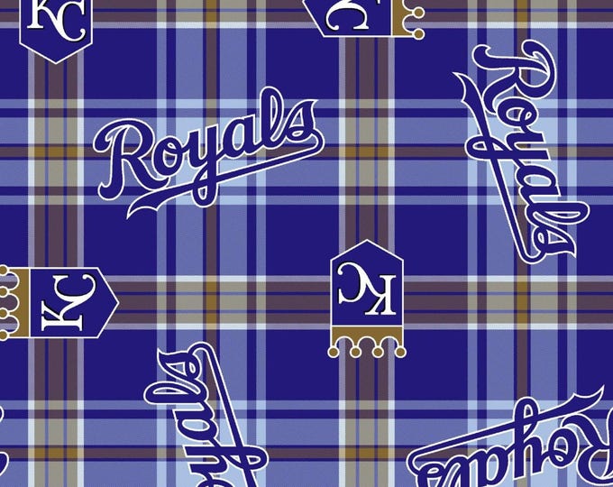 Kansas City Royals NFL  Licensed FLEECE fabric. See Description for actual measurements available. Officially Licensed