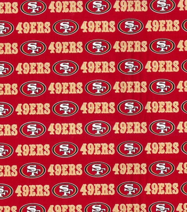 San Francisco 49ers Fabric 100% Cotton Officially Licensed afbeelding 1