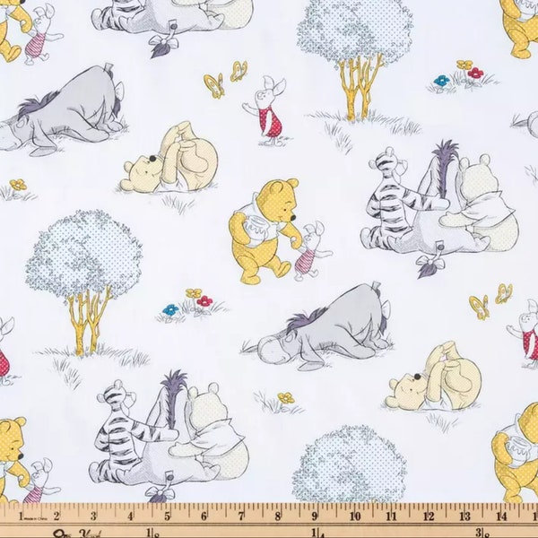 Winnie the Pooh and Friends Togetherish Cotton Fabric 100% Cotton