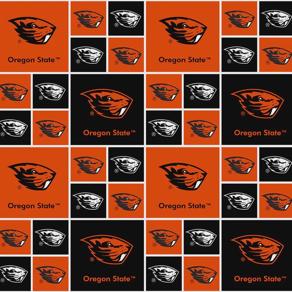 Oregon State Beavers OSU Fabric 100% Cotton Officially Licensed