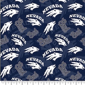 University of Nevada Reno Pack Wolfpack 100% Cotton Tone on Tone Officially Licensed