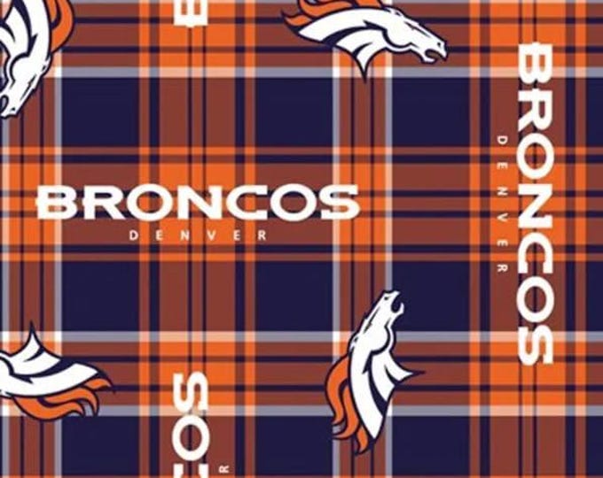 Denver Broncos Licensed Fleece Fabric. See Description For Actual Measurements Available. Officially Licensed