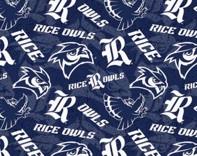 Rice University Owls 100% Cotton Officially Licensed