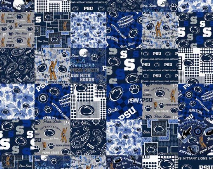 Penn State Nittany Lions 100% Cotton Fabric Officially Licensed Cheater Quilt