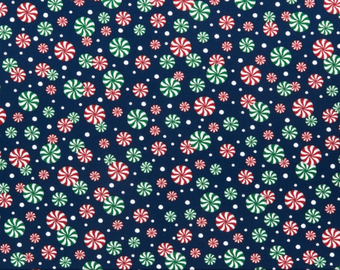 Peppermint Candy Christmas Cotton Fabric 100% Cotton