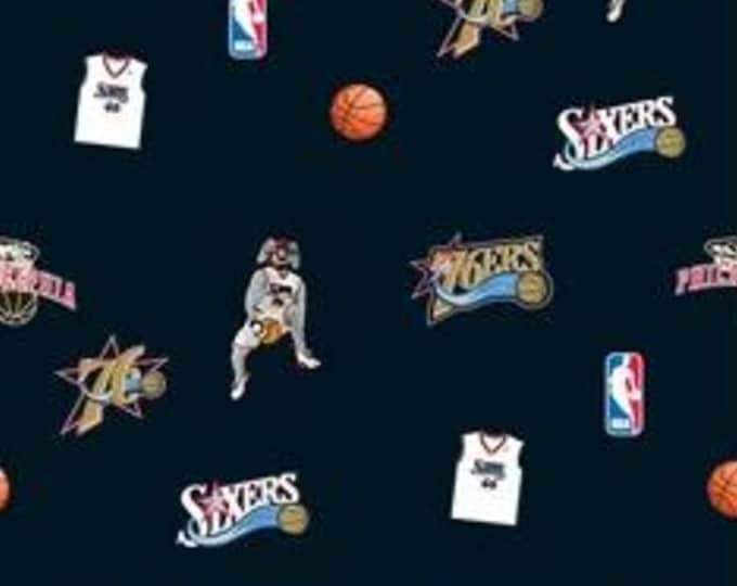 Philadelphia 76ers Licensed FLEECE fabric. See Description for actual measurements available. Officially Licensed