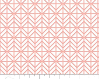 Mixology Prep Princeton 100% Cotton   Camelot Fabrics Peach Geometric Design coral