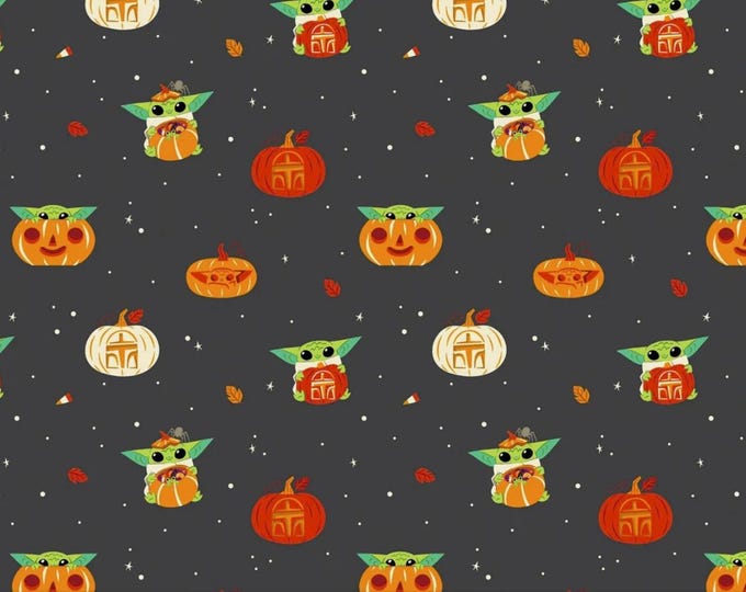 Star Wars The Mandalorian Halloween Cotton Fabric 100% Cotton Officially Licensed