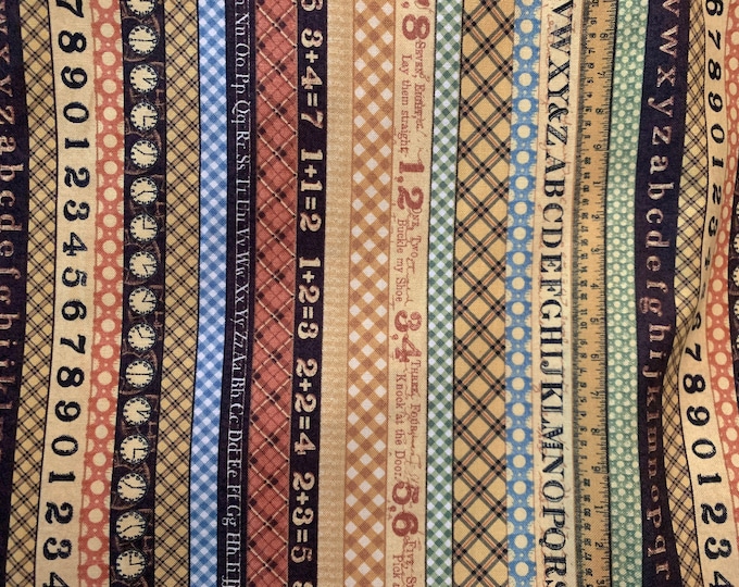 ABC Ruler Cotton Fabric 100% Cotton
