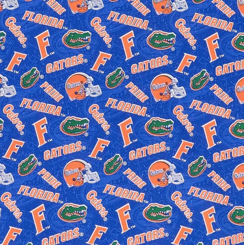 Florida Gators Fabric 100% Cotton Tone on Tone  by Sykel Enterprises Officially Licensed