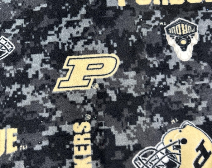 Purdue Boilermakers Licensed FLEECE fabric Officially Licensed