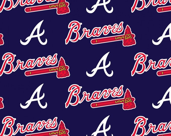 Atlanta Braves Baseball MLB Fabric 100% Cotton Officially Licensed
