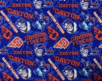 University of Dayton Flyers Tone on Tone Cotton Fabric 100% Cotton Officially Licensed
