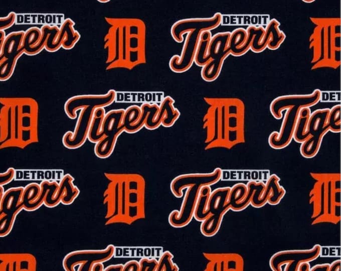 Detroit Tigers MLB Cotton Fabric 100% Cotton  Ships in 1 Business Day Officially Licensed