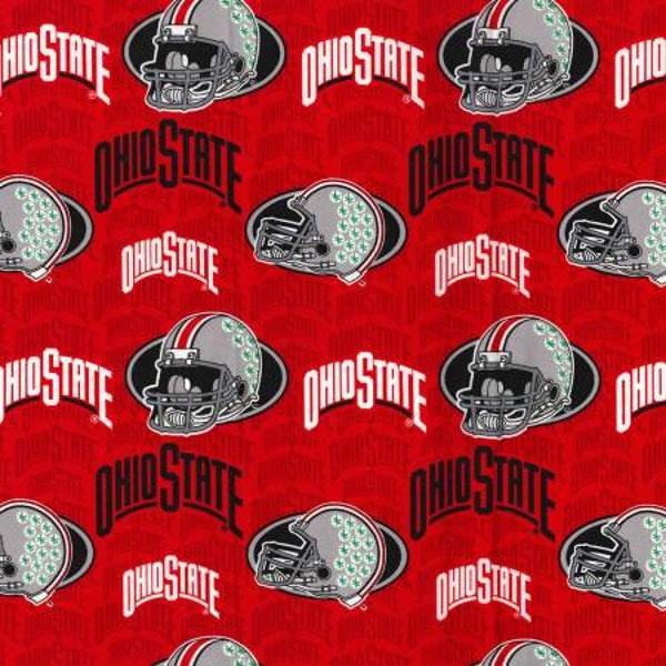 OSU tone on tone Cotton Fabric Ohio State University Buckeyes 100% Cotton