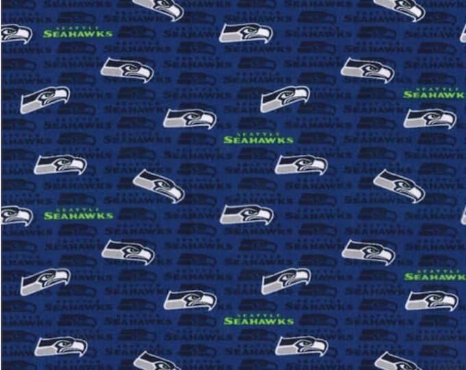 Seattle Seahawks Cotton Fabric 100% Cotton Mini Print Officially Licensed