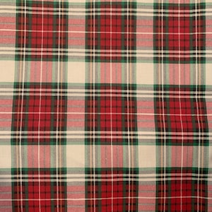 Red and Green perfect Christmas plaid Cotton Fabric 100% Cotton