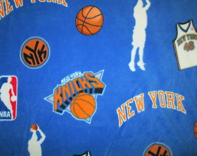 New York Knicks NBA Licensed FLEECE fabric. Officially Licensed