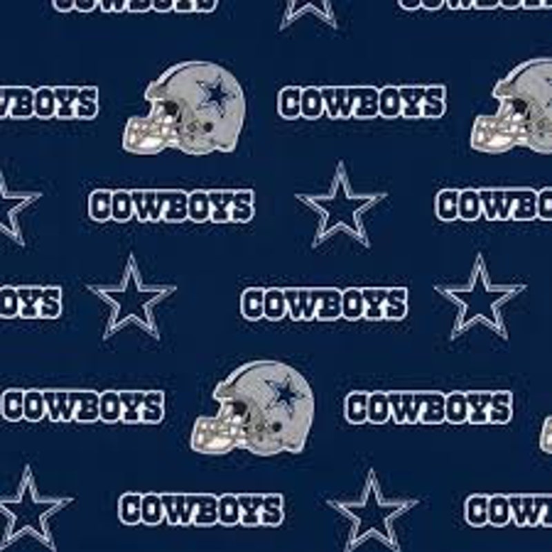 Tissu Carré Flannel Dallas Cowboys - Motif NFL, 8.5x8.5 Pouces, Parfait Pour Quilting Ou Déco