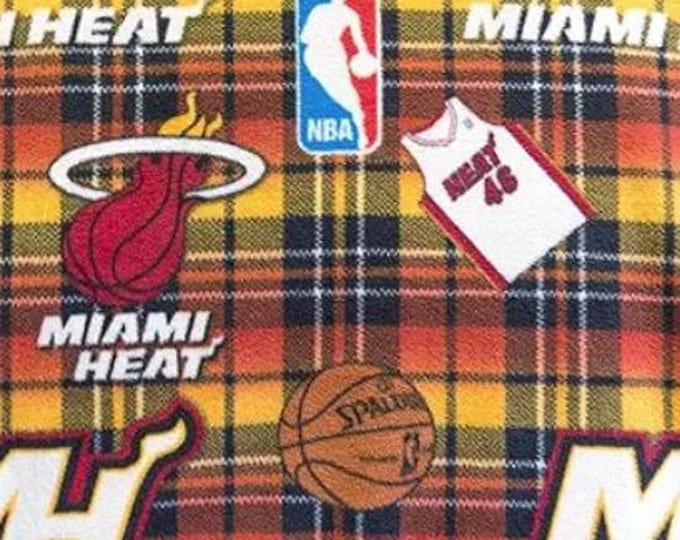 Miami Heat NBA Licensed FLEECE fabric. Officially Licensed