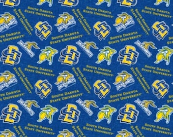 South Dakota State Jackrabbits tone on tone 100% Cotton Officially Licensed