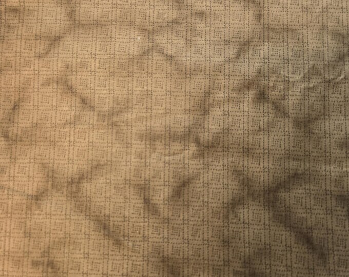 Brown Square Design Cotton Fabric 100% Cotton