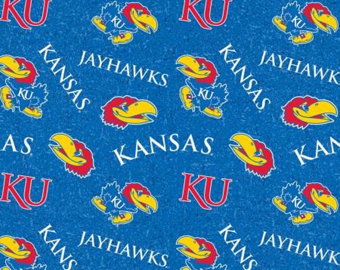 Kansas University KU Jayhawks 100% Cotton Tone on Tone Officially Licensed