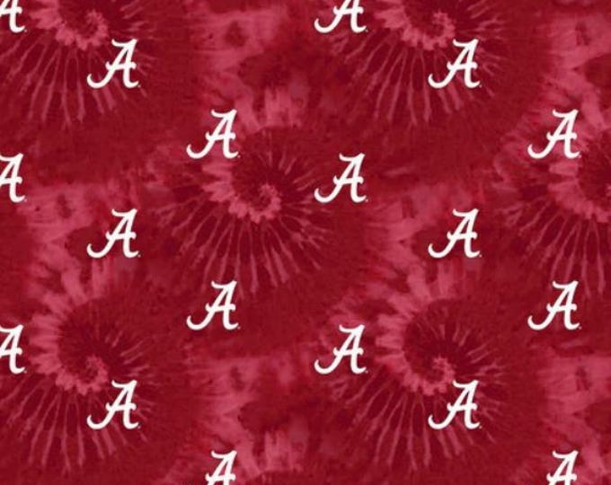 Alabama Bama Cotton Tie Dye  100% Cotton Fabric Officially Licensed