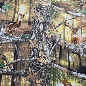 Camouflage Realtree Edge Forest Deer 100% Cotton