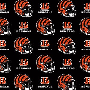 Tela NFL Cincinnati Bengals 100% algodón con licencia oficial imagen 1