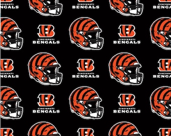 Tela NFL Cincinnati Bengals 100% algodón con licencia oficial