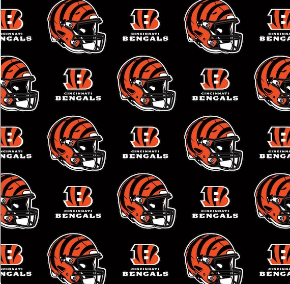 NFL Cincinnati Bengals Fabric 100% Cotton Licensed Officially Licensed