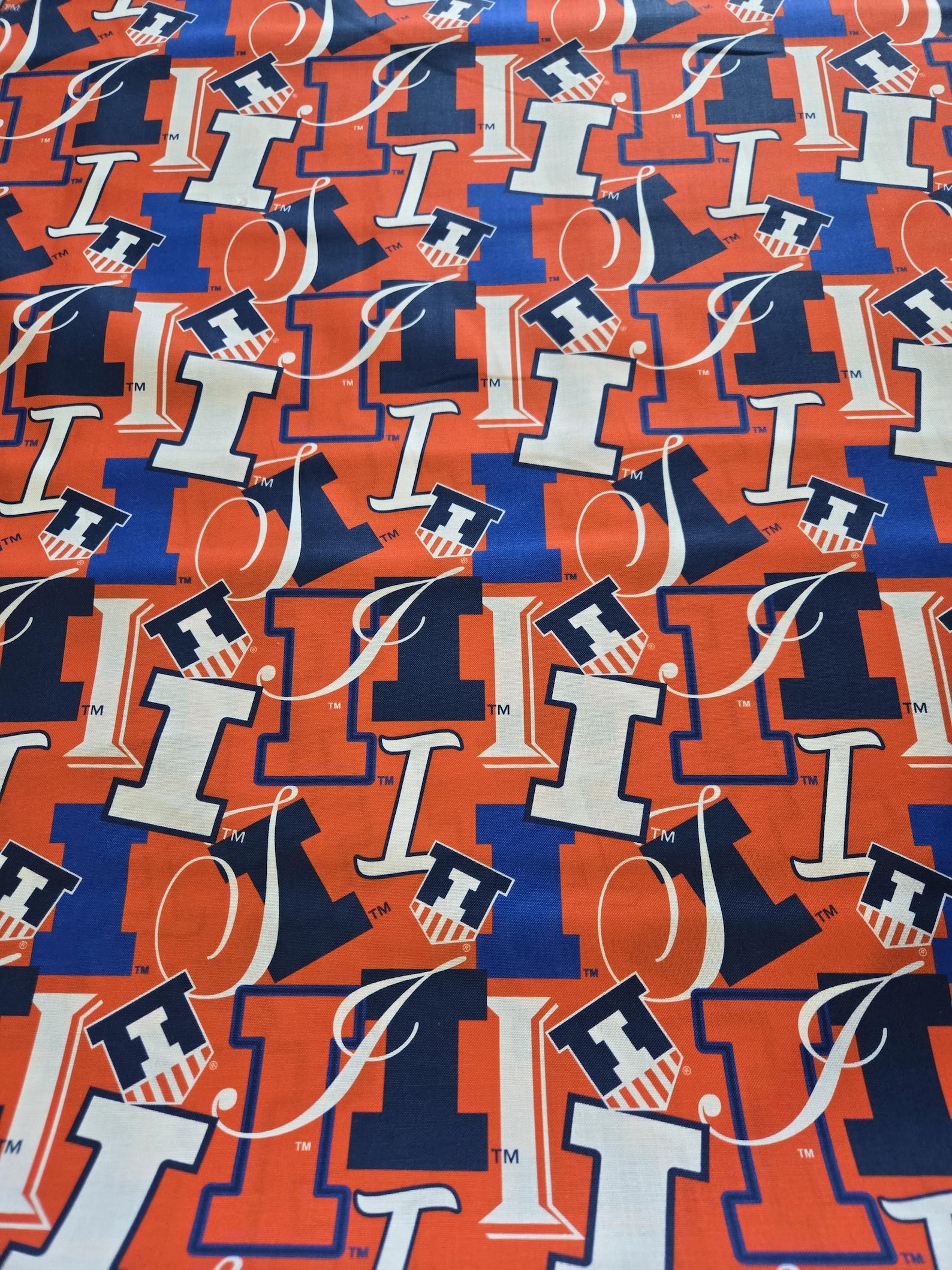 University of Illinois U of I Fighting Illini 100% Cotton Letters ...