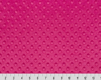 Shannon Fabrics Cuddle Dimple Dot Fuchsia Pink Minky 100% Polyester