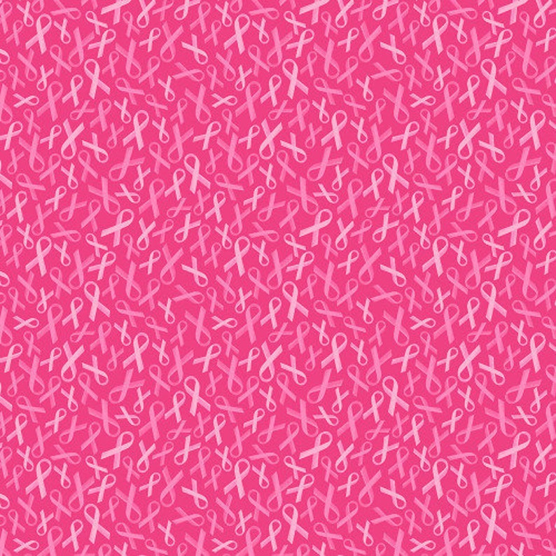 Breast Cancer Awareness cotton Fabric 100 Cotton Ships in 1 Etsy