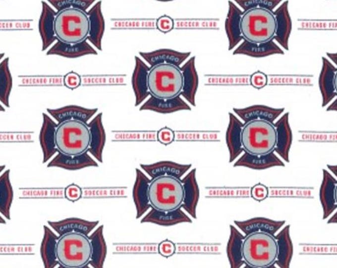 Chicago Fire Soccer Club MLS Soccer Cotton Fabric 100% Cotton Officially Licensed