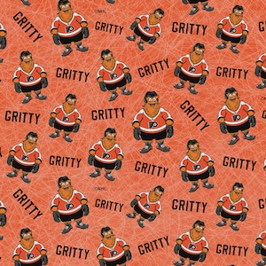 Philadelphia Flyers Gritty NHL Fabric 100% Cotton Officially Licensed