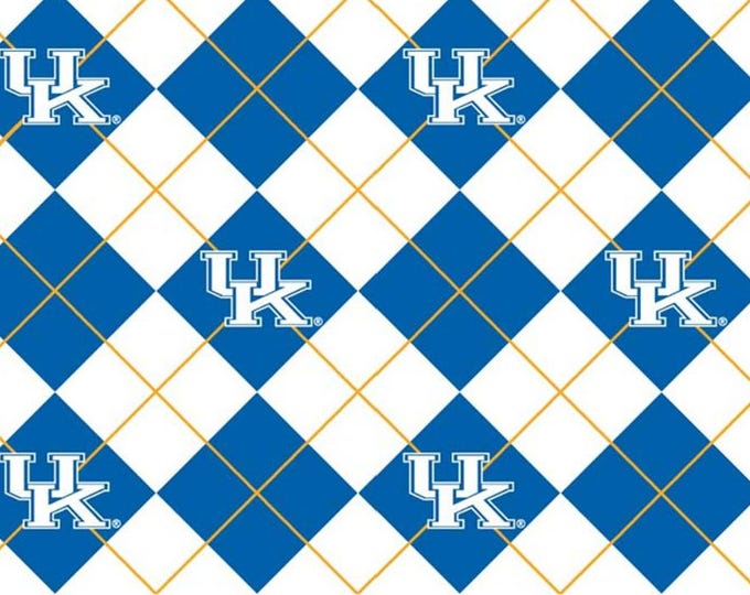 University of Kentucky UK Wildcats Licensed FLEECE fabric.