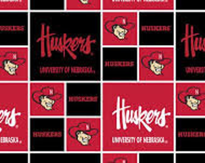 University of Nebraska Huskers Fabric 100% Cotton Officially Licensed