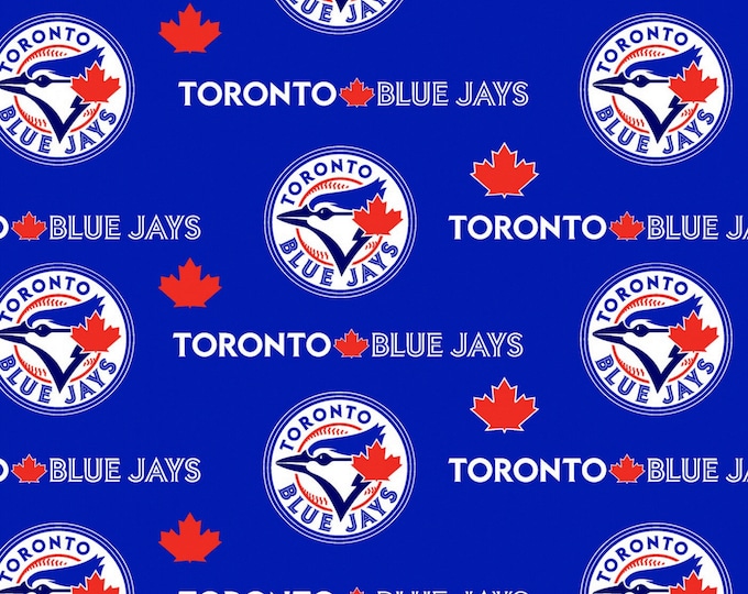 Toronto Blue Jays Baseball Fabric 100% Cotton Officially Licensed